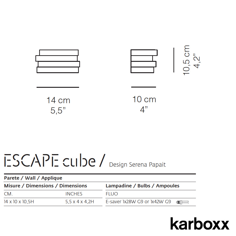 ESCAPE CUBE φωτιστικό τοίχου